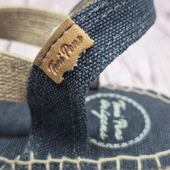 Toni Pons Flat Espadrilles Cotton Fabric Verdi V Size 39 - Picture 9 of 10